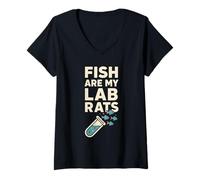 Womens Marine Biologist Oceanographer Deep Sea Nerd Science Pride V-Neck T-Shirt