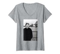 Women's Mark E Smith of The Fall Photo By AJ Barratt V-Neck T-Shirt
