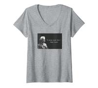 Womens Mark Twain “I Never Said That” Funny Literary Quote Design V-Neck T-Shirt