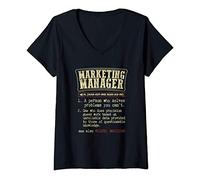 Womens Marketing Manager Gift Funny Dictionary Definition V-Neck T-Shirt
