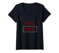 Womens Maroon Red Burgundy As Simple As It Gets Maroon Red Burgundy V-Neck T-Shirt