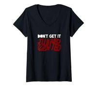 Womens Maroon Red Burgundy Don't Get It Twisted Maroon Graphic V-Neck T-Shirt