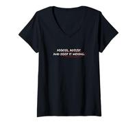 Womens Maroon Red Burgundy Keep It Moving Burgundy V-Neck T-Shirt