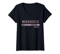 Womens Marrakech Morocco | Vacation Travel V-Neck T-Shirt