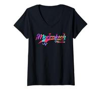 Womens Marrakech Morocco | Vacation Travel V-Neck T-Shirt