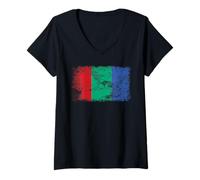 Womens Mars Flag T-Shirt | Martian Flag Tee V-Neck T-Shirt