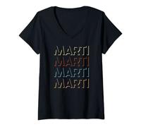 Womens Marti First Name Tshirt My Personalized Tee Named V-Neck T-Shirt