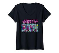 Women's Marvel Avengers Hawkeye Classic Retro Comics Costume Panels V-Neck T-Shirt