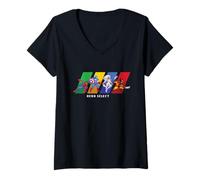 Womens Marvel Cosmic Invasion Game Super Hero Select Screen Retro V-Neck T-Shirt