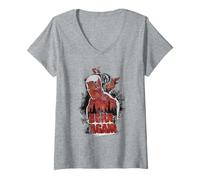 Womens Marvel Daredevil Born Again Matt Murdock Graffiti V-Neck T-Shirt