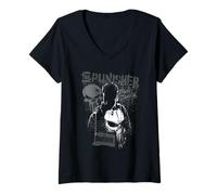 Womens Marvel Daredevil Born Again The Punisher Graffiti V-Neck T-Shirt