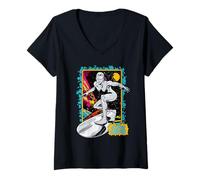 Womens Marvel Fantastic Four: First Steps Silver Surfer Retro Comic V-Neck T-Shirt