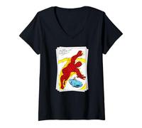 Womens Marvel Fantastic Four Human Torch Retro Vintage Photo V-Neck T-Shirt