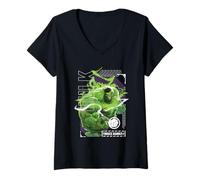 Womens Marvel Rivals Bruce Banner Hulk Smash V-Neck T-Shirt