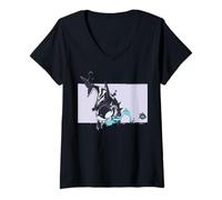 Womens Marvel Rivals Jeff The Land Shark Devouring Duo Venom Skin V-Neck T-Shirt