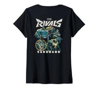Womens Marvel Rivals Vanguard Trend V-Neck T-Shirt
