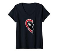 Womens Marvel Studios Deadpool & Wolverine Best Friends Heart Left V-Neck T-Shirt