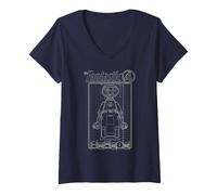 Womens Marvel Studios Fantastic Four: First Steps HERBIE Blueprints V-Neck T-Shirt