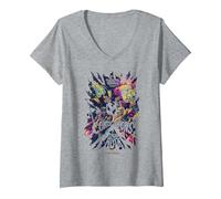 Women's Marvel Thor Ragnarok Contest of Champions V-Neck T-Shirt, Heather Grey, Medium