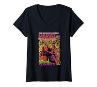 Womens Marvel Zombies Poster Halloween V-Neck T-Shirt
