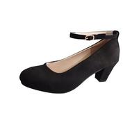 Womens Mary Jane Court Shoes UK Sale Clearance Low Kitten Heels Shoe Pointed Toe Work Pumps Formal Smart Office Ladies Wide Fit Slip On Shoes Wedding Prom Bridal Dress Shoes Ankle Strap Sandals