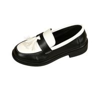 Women's Mary Jane Dirndl Shoes Summer Flat Loafers with Tassel Decoration