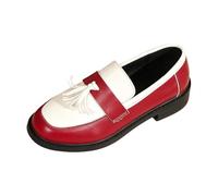 Women's Mary Jane Dirndl Shoes Summer Flat Loafers with Tassel Decoration