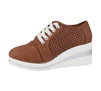 Women's Mary Jane Shoes Wide Fit Shoes Womens Women Roman Large Size Hollow Out Wedges Height Increasing Casual Shoes Shoes Ladies Pumps Shoes Ladies Womens Footwear (Brown, 4.5)