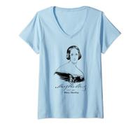 Womens Mary Shelley, English Writer, Frankenstein V-Neck T-Shirt