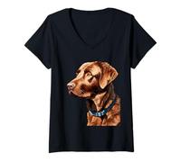 Womens Maryland Retriever Dog Breed V-Neck T-Shirt