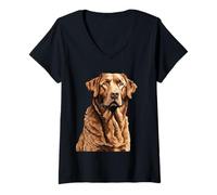 Womens Maryland Retriever Dog Breed V-Neck T-Shirt