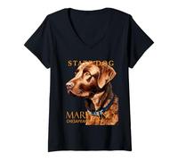 Womens Maryland Territory Dog The Retriever V-Neck T-Shirt