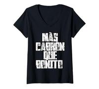Womens Mas Cabron Que Bonito Mexicans Slang Words Spanish Saying V-Neck T-Shirt
