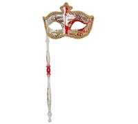 Women's Masquerade Mask with Stick Carnival Men's Masquerade Mask with Gold Trim Sexy Eye Masks Half-Face Masks With Musical Note Design Fancy Dress Cosplay Proms Carnival Accessory