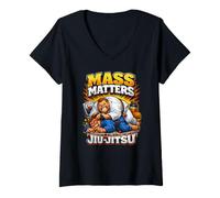 Women's Mass Matters Jiu-Jitsu Funny V-Neck T-Shirt