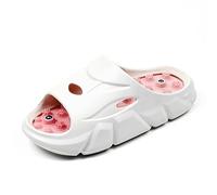 Women's Massage Shoes with Raised acupoints on The Soles of Their feet, Foot Therapy Slippers, Slippers with Finger Pressure Plates, and Sandals to Relieve Women's Stress and Provide Gifts(White,41)