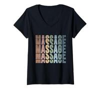 Women's Massage Therapist Spa Relaxation Knotty Physical Therapists V-Neck T-Shirt