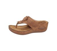 Women's Massage Toe Separator Women's Slippers Summer Wedge Heel Sliders Platform Summer Sandals Non-Slip Casual Shoes Boho Flip Flops Breathable Slippers Comfortable Mules Lightweight Sandals, brown