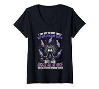 Women's Mast Cell Activation Syndrome Awareness Funny MCAS Warrior V-Neck T-Shirt