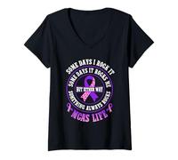 Women's Mast Cell Activation Syndrome Awareness MCAS Warrior V-Neck T-Shirt