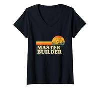Womens Master Builder Retro Car Vintage Collection Limited Tee V-Neck T-Shirt