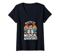 Womens Master of Medical Adventures Vintage V-Neck T-Shirt