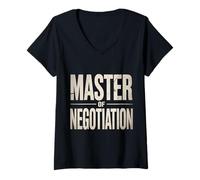 Women's Master of Negotiation Persuasive Skills Deal - V-Neck T-Shirt