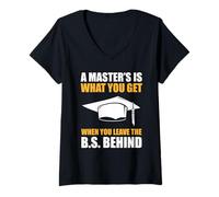 Womens Master’s Degree MBA Masters Degree Graduation V-Neck T-Shirt