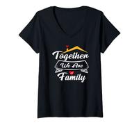 Womens Matching Family Gathering Together We Are A Family Outfits V-Neck T-Shirt