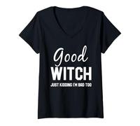 Womens Matching Good Witch BFF Funny Halloween V-Neck T-Shirt