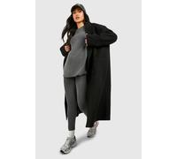 Womens Maternity Acid Wash Ribbed Leggings - Grey - 10, Grey