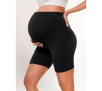 Women's Maternity Biker Shorts Over The Belly 5" Pregnancy Active Shorts Workout Yoga Athletic