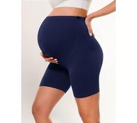 Women's Maternity Biker Shorts Over The Belly 5" Pregnancy Active Shorts Workout Yoga Athletic