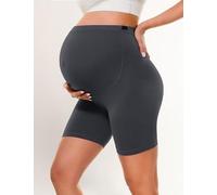 Women's Maternity Biker Shorts Over The Belly 5" Pregnancy Active Shorts Workout Yoga Athletic